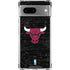 NBA Chicago Bulls Black Distressed Google Pixel 7a Clear Case
